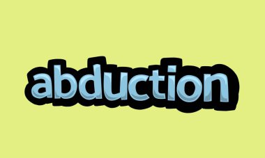 ABDUCTION writing vector design on a yellow background very simple and very cool