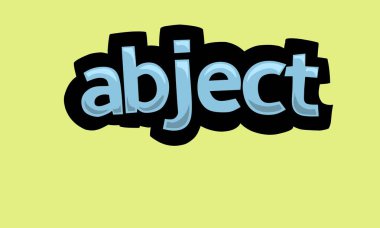 ABJECT writing vector design on a yellow background very simple and very cool