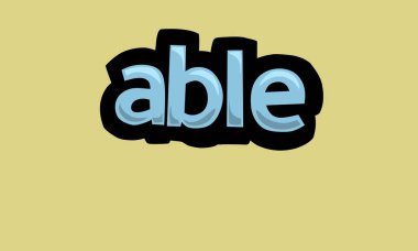 ABLE writing vector design on a yellow background very simple and very cool