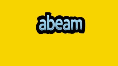 ABEAM yazılı sarı ekran animasyon videosu