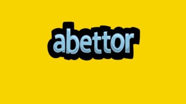 ABETTOR yazan sarı ekran animasyon videosu