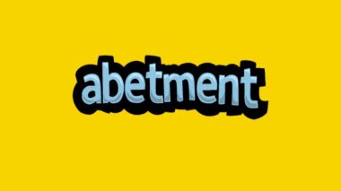 ABETMENT yazan sarı ekran animasyon videosu