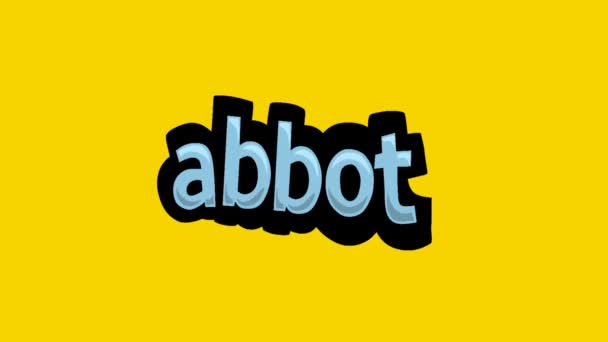 黄屏动画视频编写Abbot — 图库视频影像