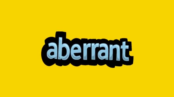 Geel Scherm Animatie Video Geschreven Aberrant — Stockvideo