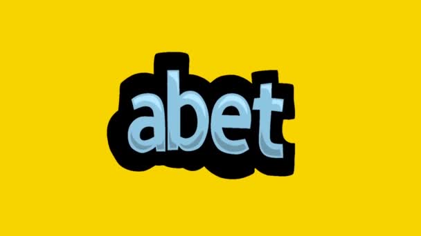 Żółty Ekran Animacji Wideo Napisane Abet — Wideo stockowe