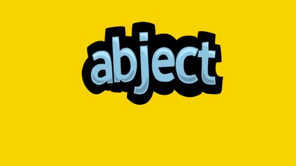 Yellow Screen Animation Video Geschrieben Abject — Stockvideo