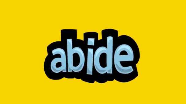 Tela Amarela Animação Vídeo Escrito Abide — Vídeo de Stock