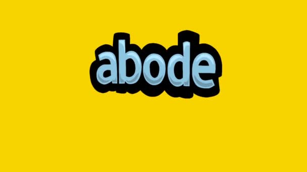 Yellow Screen Animation Video Written Abode — Stock Video