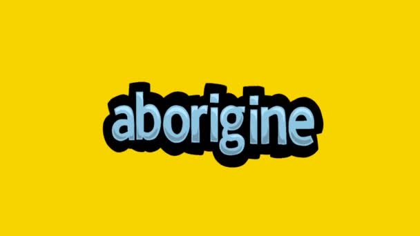 Geel Scherm Animatie Video Geschreven Aborigine — Stockvideo