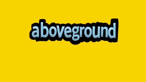 Κίτρινο Βίντεο Κινουμένων Σχεδίων Οθόνη Γραμμένο Aboveground — Αρχείο Βίντεο