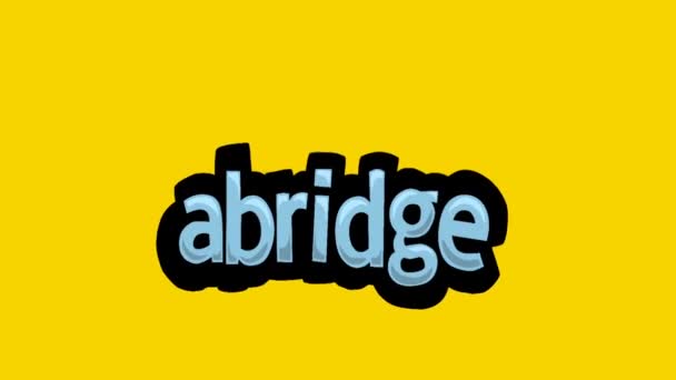 Жовтий Екран Анімаційне Відео Написане Abridge — стокове відео