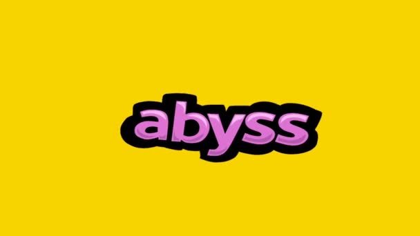 Tela Amarela Animação Vídeo Escrito Abyss — Vídeo de Stock