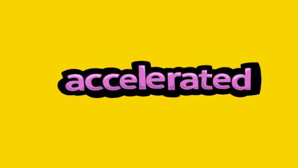 Yellow Screen Animation Video Written Accelerate — Stock Video