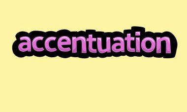 ACCENTUATION writing vector design on a yellow background very simple and very cool