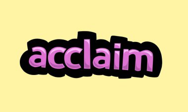 ACCLAIM writing vector design on a yellow background very simple and very cool