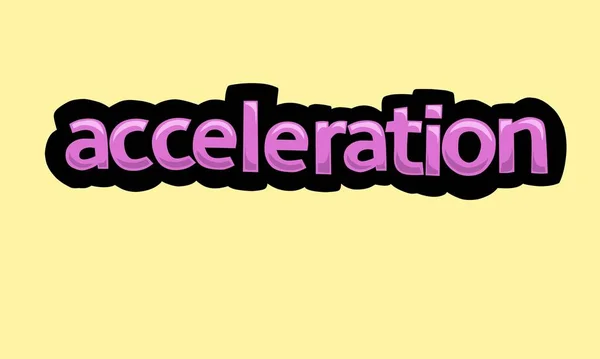 Acceleration Writing Vector Design Yellow Background Very Simple Very Cool — Διανυσματικό Αρχείο