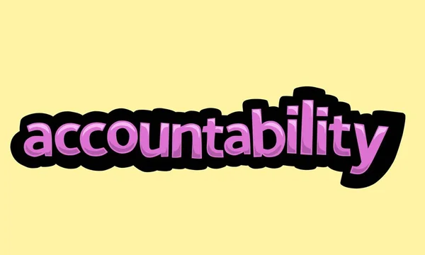 Accountability Writing Vector Design Yellow Background Very Simple Very Cool — Stockvektor