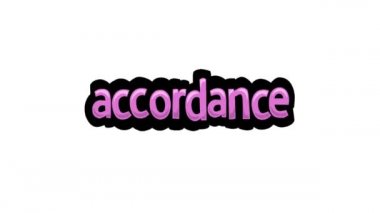 ACCORDANCE yazılı beyaz ekran animasyon videosu