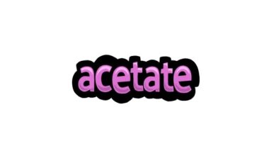 ACETATE yazılı beyaz ekran animasyon videosu