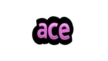 ACE yazılan beyaz ekran animasyon videosu