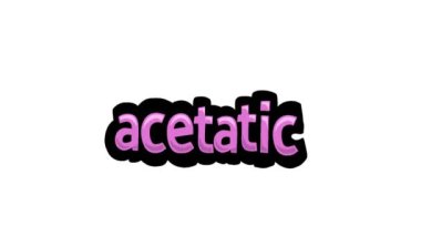 ACETATIC yazılı beyaz ekran animasyon videosu
