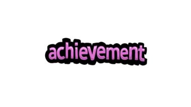 ACHIEVEMENT yazan beyaz ekran animasyon videosu