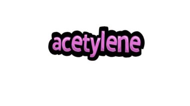 ACETYLENE yazan beyaz ekran animasyon videosu