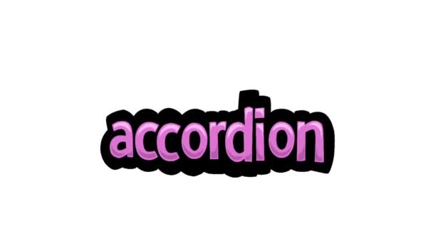 Accordion Yazılı Beyaz Ekran Animasyon Videosu — Stok video