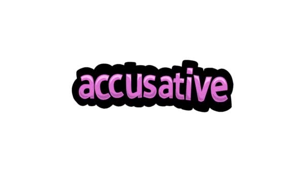 Vit Skärm Animation Video Skriven Accustive — Stockvideo