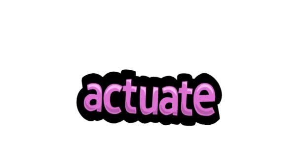 白屏动画视频写Actuate — 图库视频影像