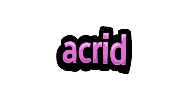白屏动画视频编写Acrid — 图库视频影像