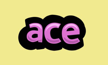 ACCE sarı zemin üzerine vektör tasarımı yazmak çok basit ve çok havalı