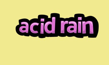 ACID RAIN sarı zemin üzerinde vektör tasarımı çok basit ve çok havalı