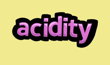 ACIDITY sarı zemin üzerinde vektör tasarımı yazmak çok basit ve çok havalı