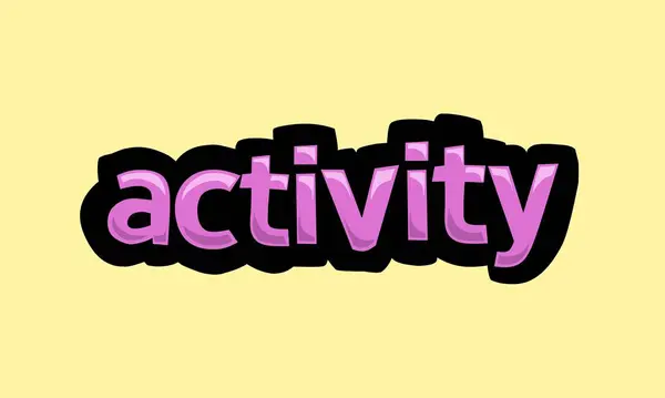 Activity Psaní Vektor Design Žlutém Pozadí Velmi Jednoduché Velmi Cool — Stockový vektor