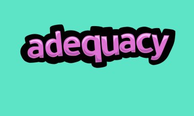 Sarı zemin üzerinde ADEQUATE yazma vektör tasarımı çok basit ve çok havalı