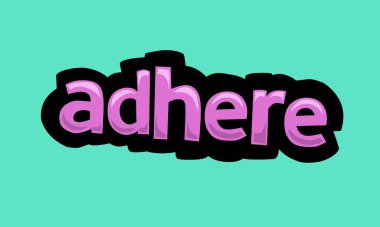 Mavi arkaplana ADHere vektör tasarımı yazmak çok basit ve çok havalı