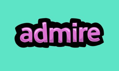 Mavi arkaplanda ADMIRE yazma vektör tasarımı çok basit ve çok havalı