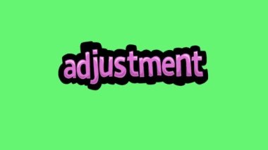 ADJUSTMENT yazan yeşil ekran animasyon videosu
