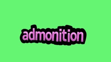 ADMONITION yazan yeşil ekran animasyon videosu