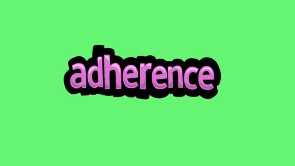 Adherence Yazan Yeşil Ekran Animasyon Videosu — Stok video