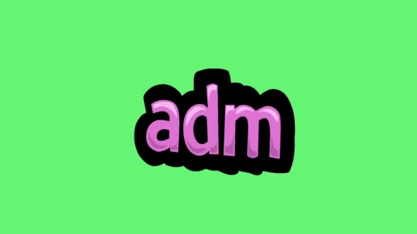 Vídeo Animación Pantalla Verde Escrito Adm — Vídeos de Stock
