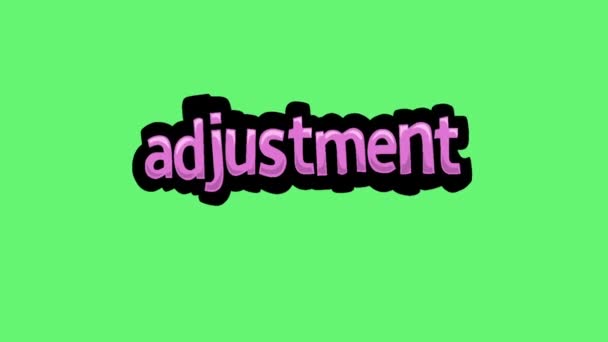 Grön Skärm Animation Video Skriven Adjustment — Stockvideo