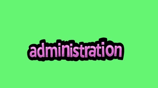 Green Screen Animation Video Geschrieben Administration — Stockvideo