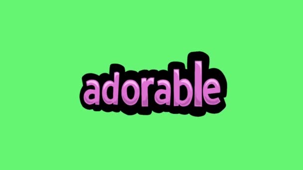 绿色屏幕动画视频编写Adorable — 图库视频影像
