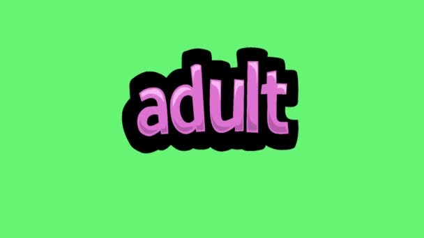 Tela Verde Animação Vídeo Escrito Adult — Vídeo de Stock