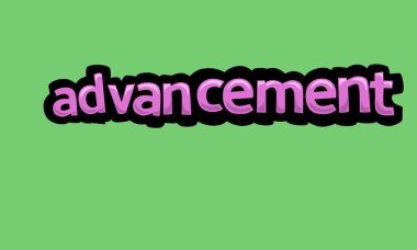 ADVENCEMENT yeşil bir arkaplanda vektör tasarımı çok basit ve çok havalı