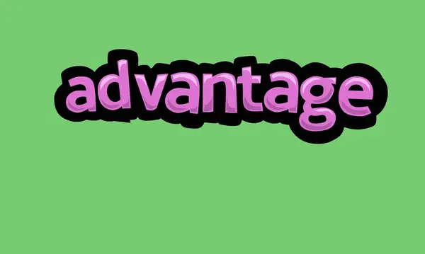 Advantage Writing Vector Design Green Background Very Simple Very Cool — Stock Vector