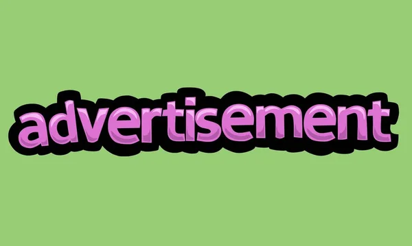 Advertisement Yeşil Bir Arkaplanda Vektör Tasarımı Çok Basit Çok Havalı — Stok Vektör