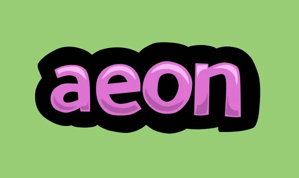 Aeon Schreibvektordesign Auf Grünem Hintergrund Sehr Einfach Und Sehr Cool — Stockvektor